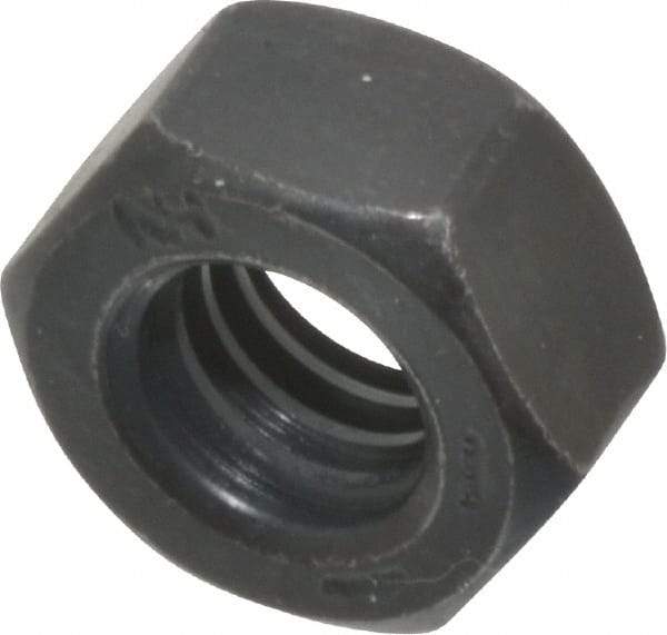Value Collection - 5/16-18 UNC Steel Right Hand Hex Nut - 1/2" Across Flats, 17/64" High, Black Oxide Finish - Exact Industrial Supply