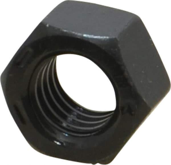 Value Collection - 1/2-13 UNC Steel Right Hand Hex Nut - 3/4" Across Flats, 7/16" High, Black Oxide Finish - Exact Industrial Supply