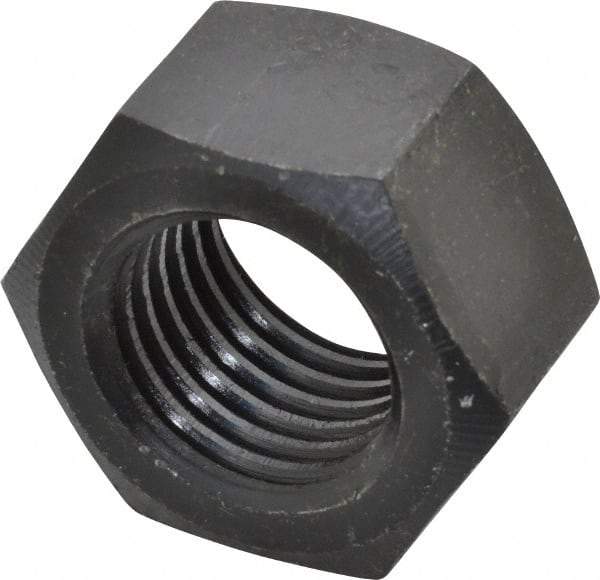 Value Collection - 1-1/4 - 7 UNC Steel Right Hand Hex Nut - 1-7/8" Across Flats, 1-1/16" High, Uncoated - Exact Industrial Supply