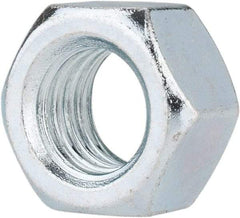 Value Collection - 1/2-13 UNC Steel Right Hand Hex Nut - 3/4" Across Flats, 7/16" High, Zinc-Plated Finish - Exact Industrial Supply
