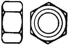 Value Collection - M27x3.00 Metric Coarse Stainless Steel Right Hand Hex Nut - 41mm Across Flats, 22mm High, Uncoated - Exact Industrial Supply