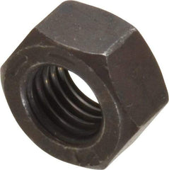 Value Collection - 5/16-24 UNF Steel Right Hand Hex Nut - 1/2" Across Flats, 17/64" High, Uncoated - Exact Industrial Supply