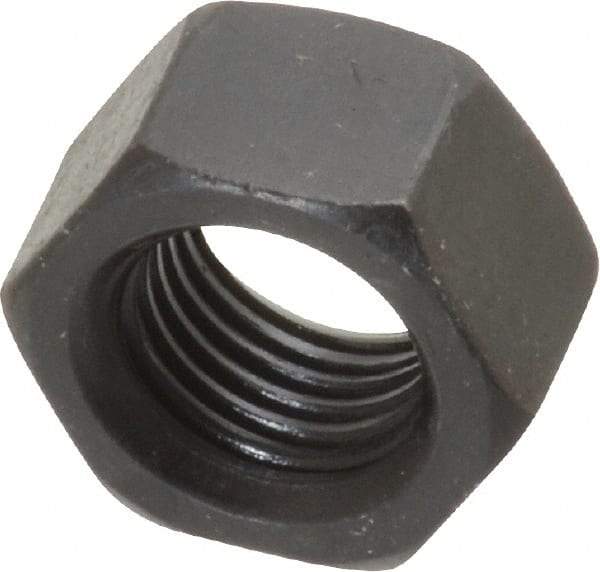 Value Collection - 3/8-24 UNF Steel Right Hand Hex Nut - 9/16" Across Flats, 21/64" High, Black Oxide Finish - Exact Industrial Supply