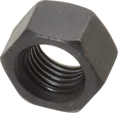 Value Collection - 3/8-24 UNF Steel Right Hand Hex Nut - 9/16" Across Flats, 21/64" High, Black Oxide Finish - Exact Industrial Supply