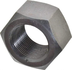 Value Collection - 1-1/2 - 12 UNF Steel Right Hand Hex Nut - 2-1/4" Across Flats, 1-9/32" High, Uncoated - Exact Industrial Supply