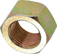 Value Collection - 7/8-14 UN Steel Right Hand Hex Nut - 1-5/16" Across Flats, 3/4" High, Zinc Yellow Dichromate Finish - Exact Industrial Supply
