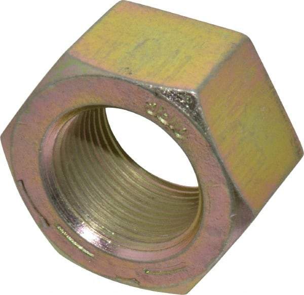 Value Collection - 1-1/4 - 12 UNF Steel Right Hand Hex Nut - 1-7/8" Across Flats, 1-1/16" High, Zinc Yellow Dichromate Finish - Exact Industrial Supply
