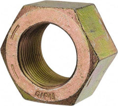 Value Collection - 1-3/8 - 12 UN Steel Right Hand Hex Nut - 2-1/16" Across Flats, 1-11/64" High, Zinc Yellow Dichromate Finish - Exact Industrial Supply