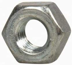 Value Collection - 1/4-28 UNF Steel Right Hand Hex Nut - 7/16" Across Flats, 7/32" High, Zinc-Plated Finish - Exact Industrial Supply
