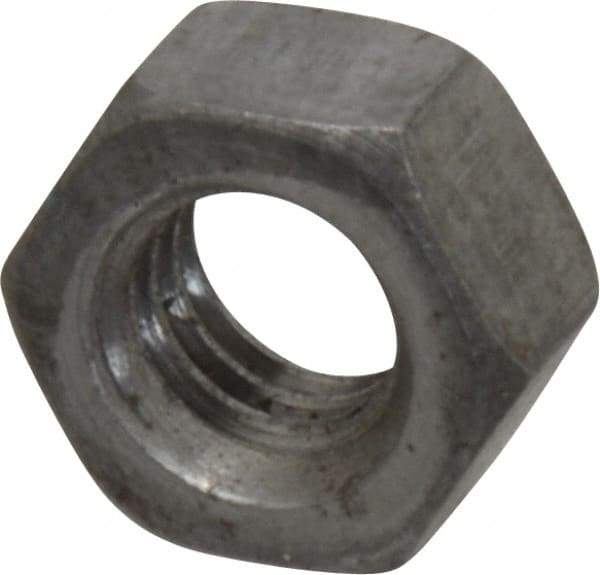 Value Collection - 5/16-18 UNC Steel Right Hand Hex Nut - 1/2" Across Flats, 0.2656" High, Uncoated - Exact Industrial Supply