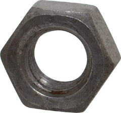 Value Collection - 7/16-14 UNC Steel Right Hand Hex Nut - 11/16" Across Flats, 3/8" High, Uncoated - Exact Industrial Supply