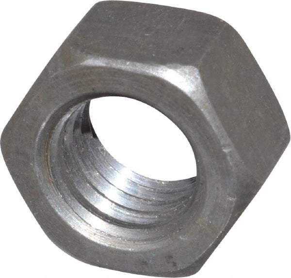 Value Collection - 1/2-13 UNC Steel Right Hand Hex Nut - 3/4" Across Flats, 7/16" High, Uncoated - Exact Industrial Supply