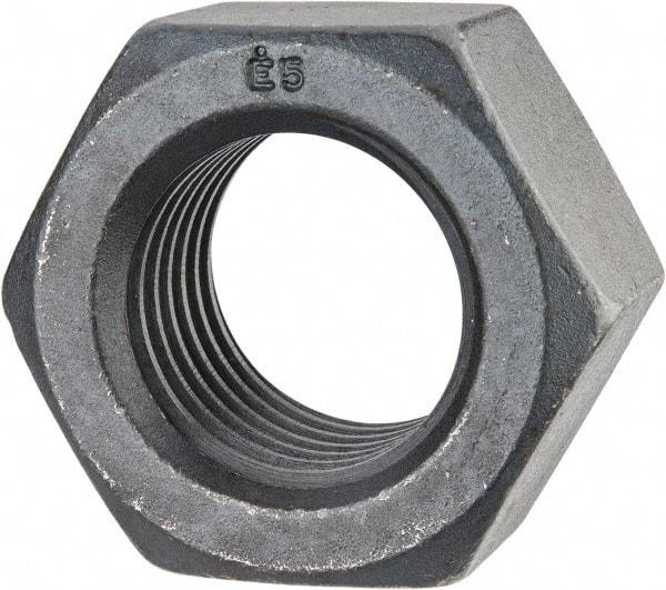 Value Collection - 1-5/8 - 5-1/2 UNC Steel Right Hand Hex Nut - 2-7/16" Across Flats, 1-25/64" High, Uncoated - Exact Industrial Supply