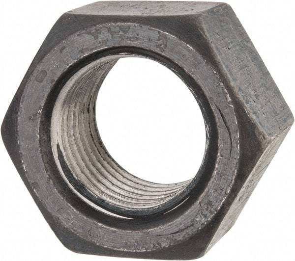 Value Collection - 1-7/8 - 5 UN Steel Right Hand Hex Nut - 2-3/4" Across Flats, 1-3/4" High, Uncoated - Exact Industrial Supply