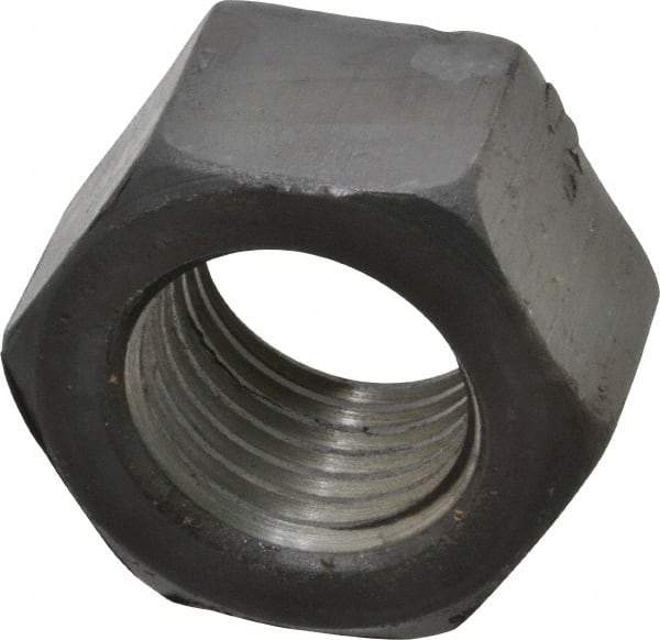 Value Collection - 2 - 4-1/2 UNC Steel Right Hand Hex Nut - 3" Across Flats, 1-23/32" High, Uncoated - Exact Industrial Supply
