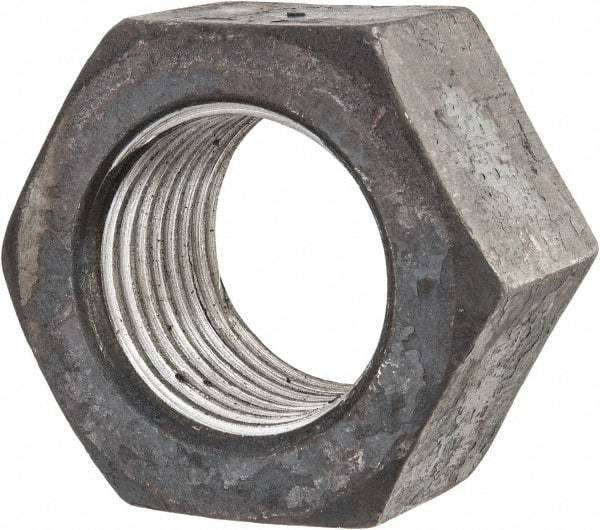 Value Collection - 2-3/4 - 4 UNC Steel Right Hand Hex Nut - 4-1/8" Across Flats, 2-23/64" High, Uncoated - Exact Industrial Supply