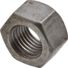 Value Collection - 3/8-24 UNF Steel Right Hand Hex Nut - 9/16" Across Flats, 0.3281" High, Uncoated - Exact Industrial Supply