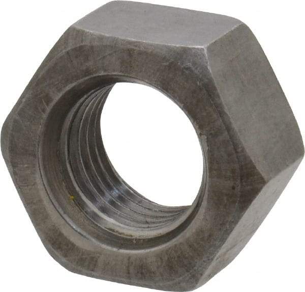 Value Collection - 7/16-20 UN Steel Right Hand Hex Nut - 11/16" Across Flats, 3/8" High, Uncoated - Exact Industrial Supply