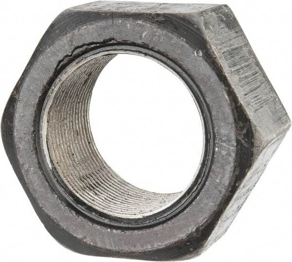 Value Collection - 1-5/8 - 12 UN Steel Right Hand Hex Nut - 2-7/16" Across Flats, 1-25/64" High, Uncoated - Exact Industrial Supply