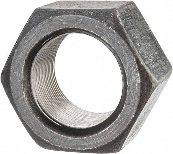 Value Collection - 1-7/8 - 12 UN Steel Right Hand Hex Nut - 2-3/4" Across Flats, 1-3/4" High, Uncoated - Exact Industrial Supply