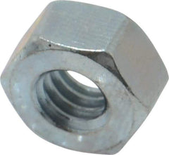 Value Collection - 1/4-20 UNC Steel Left Hand Hex Nut - 7/16" Across Flats, 7/32" High, Uncoated - Exact Industrial Supply