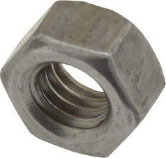 Value Collection - 5/16-18 UNC Steel Left Hand Hex Nut - 1/2" Across Flats, 17/64" High, Uncoated - Exact Industrial Supply