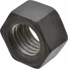 Value Collection - 1-8 UNC Steel Left Hand Hex Nut - 1-1/2" Across Flats, 55/64" High, Uncoated - Exact Industrial Supply