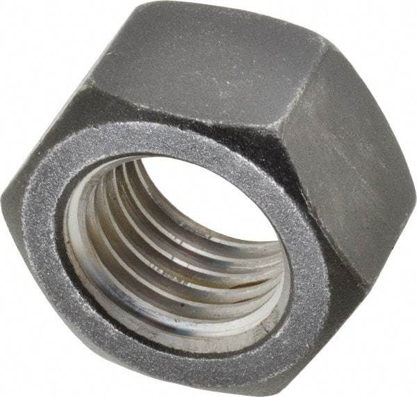Value Collection - 1-1/2 - 6 UNC Steel Left Hand Hex Nut - 2-1/4" Across Flats, 1-9/32" High, Uncoated - Exact Industrial Supply