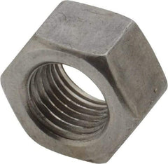 Value Collection - 3/8-24 UNF Steel Left Hand Hex Nut - 9/16" Across Flats, 21/64" High, Uncoated - Exact Industrial Supply