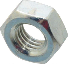 Value Collection - M10x1.50 Metric Coarse Steel Right Hand Hex Nut - 17mm Across Flats, 8mm High, Zinc-Plated Finish - Exact Industrial Supply