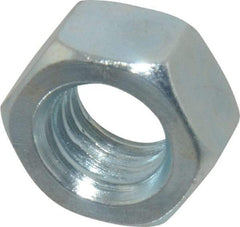 Value Collection - M12x1.75 Metric Coarse Steel Right Hand Hex Nut - 19mm Across Flats, 10mm High, Zinc-Plated Finish - Exact Industrial Supply