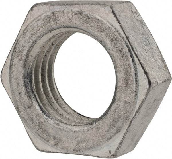 Value Collection - 1-1/8 - 7 UN Steel Right Hand Hex Jam Nut - 2-1/4" Across Flats, 27/32" High, Zinc-Plated Finish - Exact Industrial Supply