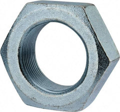 Value Collection - 1-1/2 - 12 UN Steel Right Hand Hex Jam Nut - 2-1/4" Across Flats, 27/32" High, Zinc-Plated Finish - Exact Industrial Supply