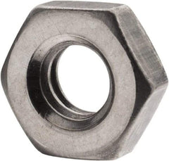 Value Collection - 1/4-20 UNC Steel Left Hand Hex Jam Nut - 7/16" Across Flats, 5/32" High, Uncoated - Exact Industrial Supply