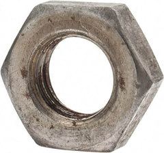 Value Collection - 7/16-14 UNC Steel Left Hand Hex Jam Nut - 11/16" Across Flats, 1/4" High, Uncoated - Exact Industrial Supply