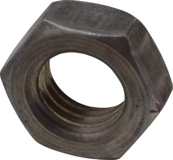 Value Collection - 5/8-11 UNC Steel Left Hand Hex Jam Nut - 15/16" Across Flats, 3/8" High, Uncoated - Exact Industrial Supply