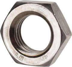 Value Collection - 1-8 UNC Steel Left Hand Hex Jam Nut - 1-1/2" Across Flats, 35/64" High, Uncoated - Exact Industrial Supply