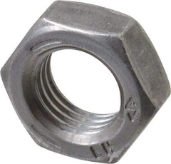 Value Collection - 3/8-24 UNF Steel Left Hand Hex Jam Nut - 9/16" Across Flats, 7/32" High, Uncoated - Exact Industrial Supply