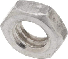 Value Collection - 5/16-18 UNC Steel Right Hand Hex Jam Nut - 1/2" Across Flats, 3/16" High, Uncoated - Exact Industrial Supply