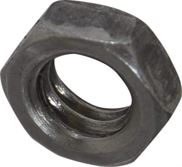 Value Collection - 3/8-16 UNC Steel Right Hand Hex Jam Nut - 9/16" Across Flats, 0.2188" High, Uncoated - Exact Industrial Supply