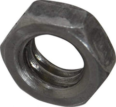 Value Collection - 3/8-16 UNC Steel Right Hand Hex Jam Nut - 9/16" Across Flats, 0.2188" High, Uncoated - Exact Industrial Supply