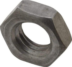 Value Collection - 7/16-14 UNC Steel Right Hand Hex Jam Nut - 11/16" Across Flats, 1/4" High, Uncoated - Exact Industrial Supply