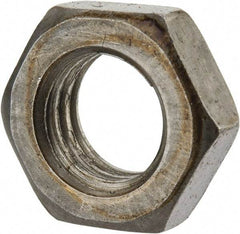 Value Collection - 9/16-12 UNC Steel Right Hand Hex Jam Nut - 7/8" Across Flats, 5/16" High, Uncoated - Exact Industrial Supply