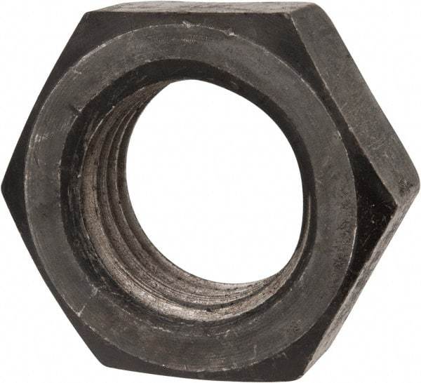 Value Collection - 1-1/2 - 6 UNC Steel Right Hand Hex Jam Nut - 2-1/4" Across Flats, 0.8438" High, Uncoated - Exact Industrial Supply