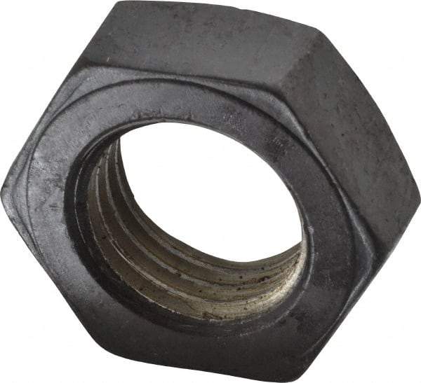 Value Collection - 1-3/4 - 5 UNC Steel Right Hand Hex Jam Nut - 2-5/8" Across Flats, 31/32" High, Uncoated - Exact Industrial Supply