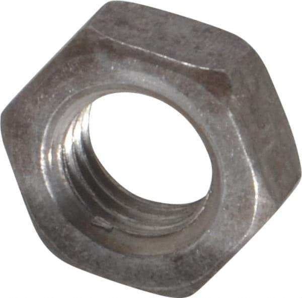 Value Collection - 5/16-24 UNF Steel Right Hand Hex Jam Nut - 1/2" Across Flats, 3/16" High, Uncoated - Exact Industrial Supply