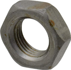 Value Collection - 9/16-18 UN Steel Right Hand Hex Jam Nut - 7/8" Across Flats, 5/16" High, Uncoated - Exact Industrial Supply