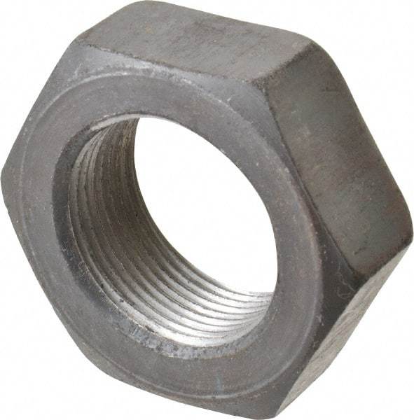 Value Collection - 1-1/2 - 12 UNF Steel Right Hand Hex Jam Nut - 2-1/4" Across Flats, 27/32" High, Uncoated - Exact Industrial Supply