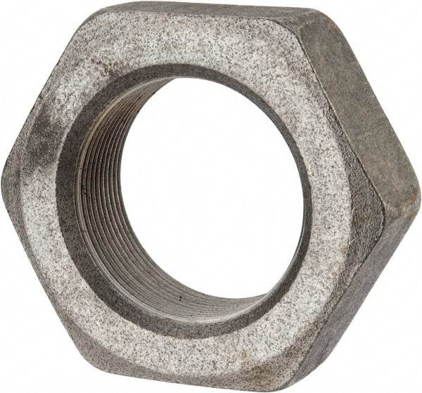 Value Collection - 2-12 UNF Steel Right Hand Hex Jam Nut - 3" Across Flats, 1-3/32" High, Uncoated - Exact Industrial Supply