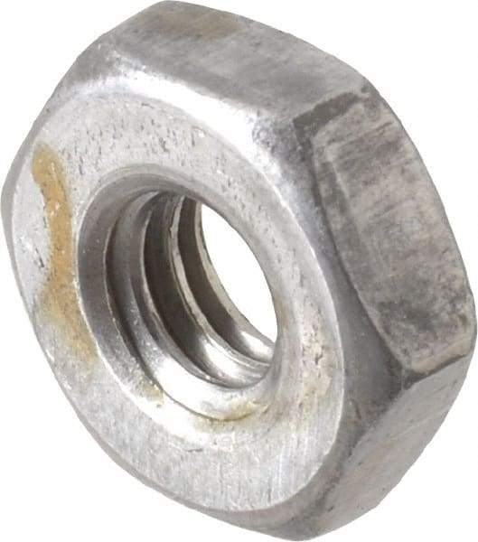 Value Collection - 1/4-20 UNC Steel Right Hand Heavy Hex Jam Nut - 1/2" Across Flats, 11/64" High, Uncoated, 2B Class of Fit - Exact Industrial Supply